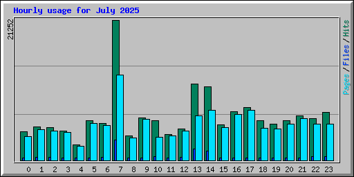 Hourly usage for July 2025