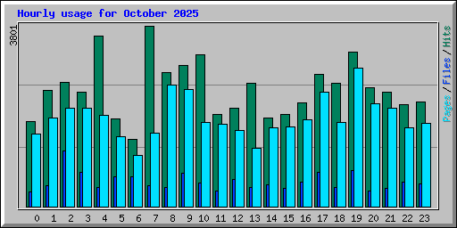 Hourly usage for October 2025
